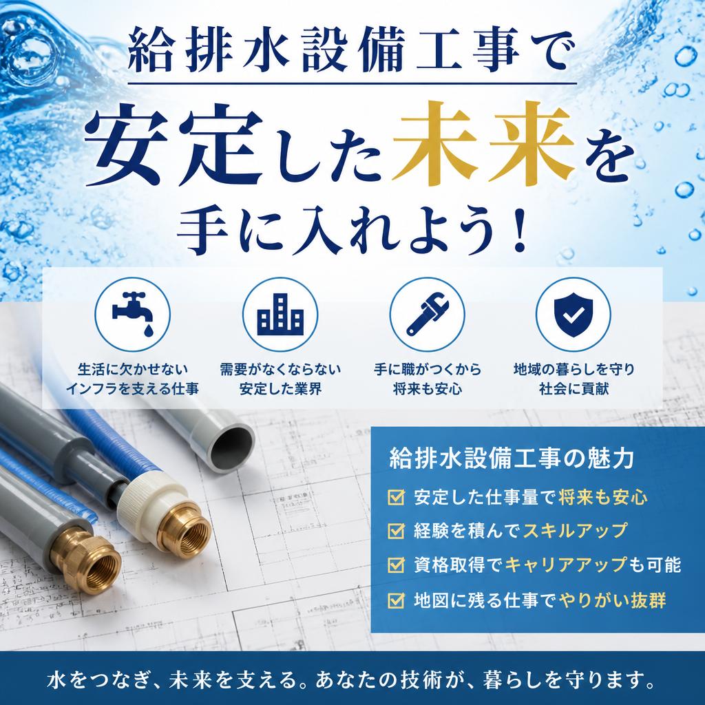 給排水設備工事で安定した未来を手に入れよう！