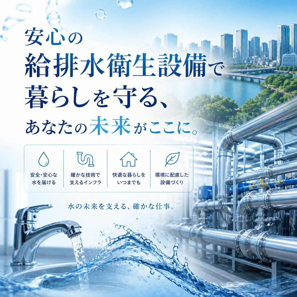安心の給排水衛生設備で暮らしを守る、あなたの未来がここに。