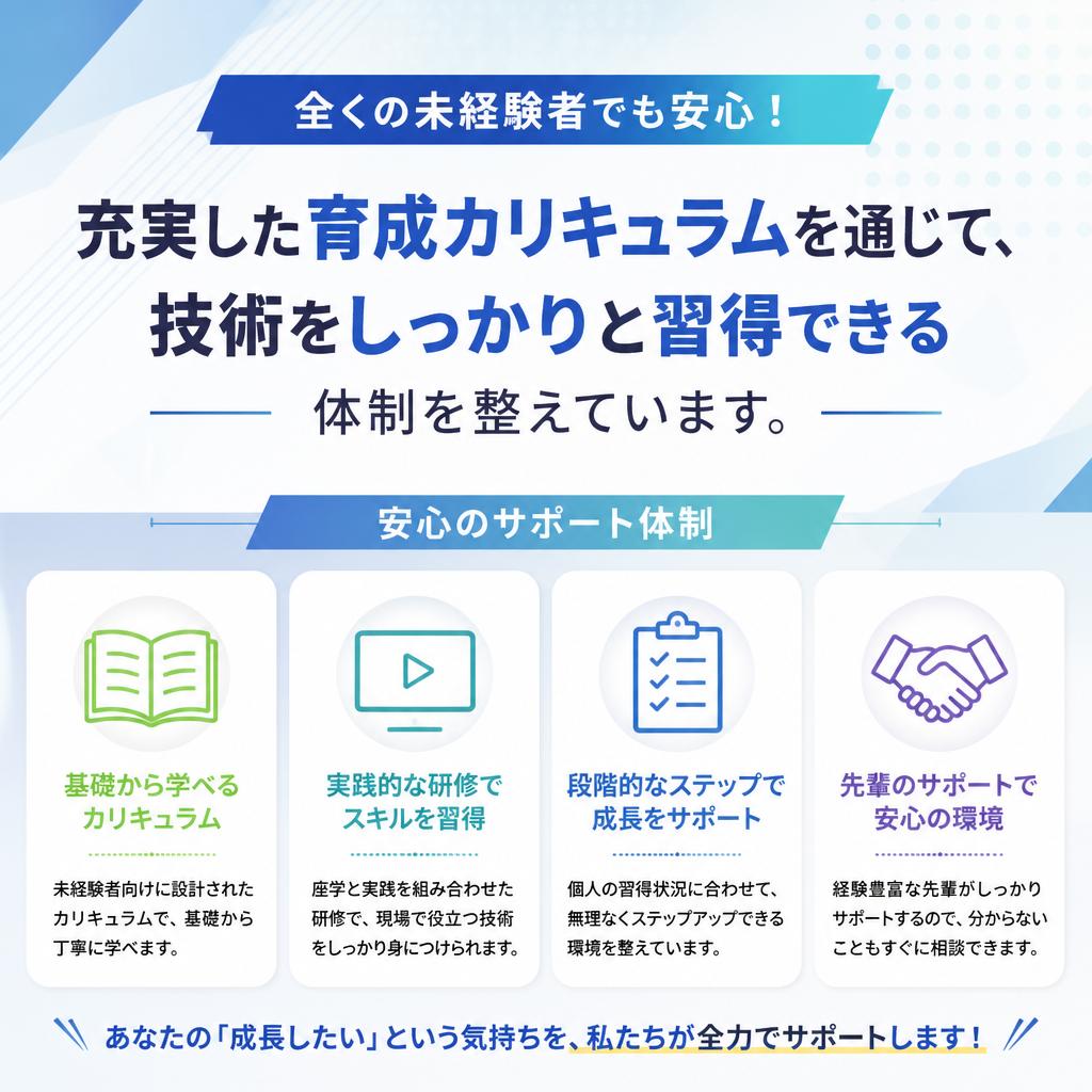 安心の研修体制