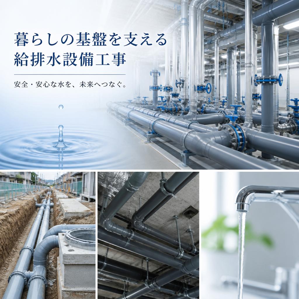 暮らしの基盤を支える給排水設備工事