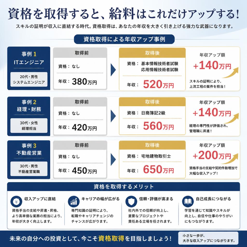 資格取得による昇給の可能性