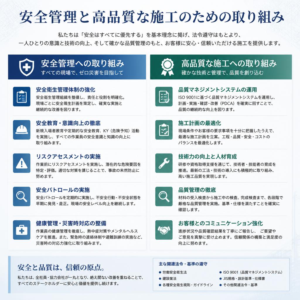 安全と品質へのこだわり