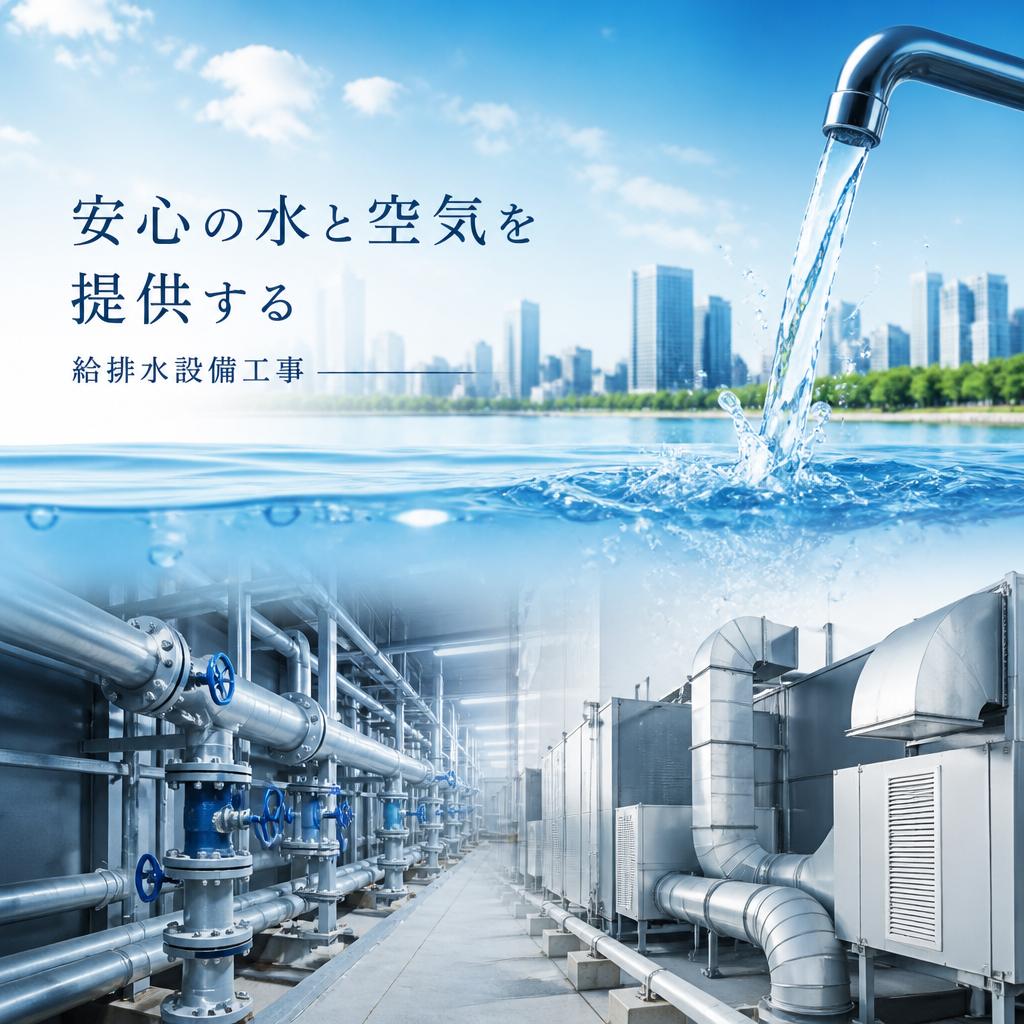 安心の水と空気を提供する給排水設備工事