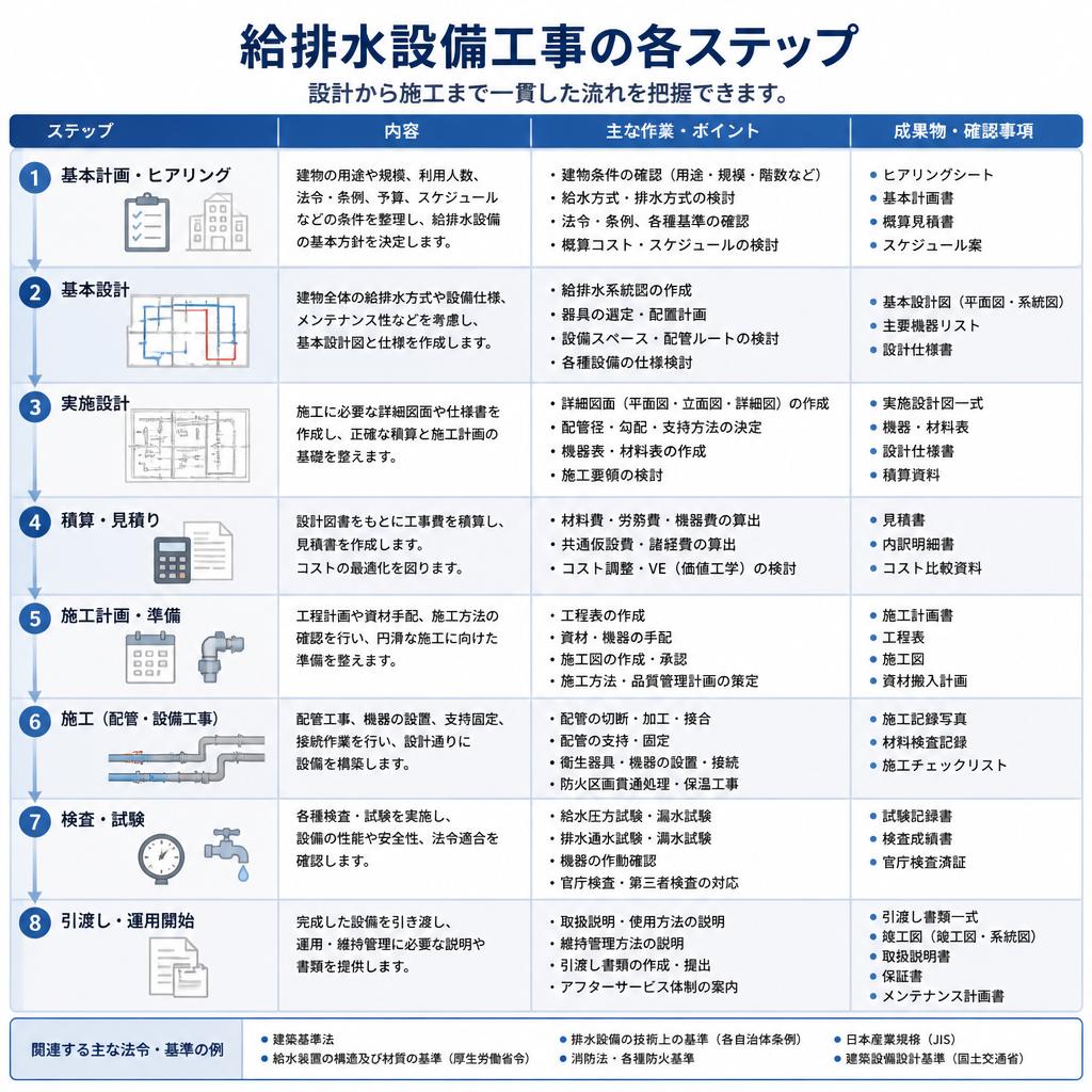 工事の流れとステップ