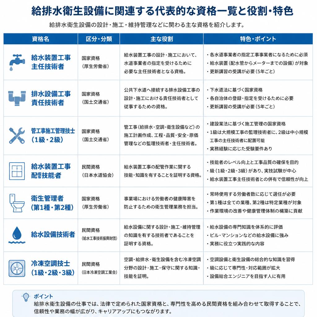 代表的な資格一覧