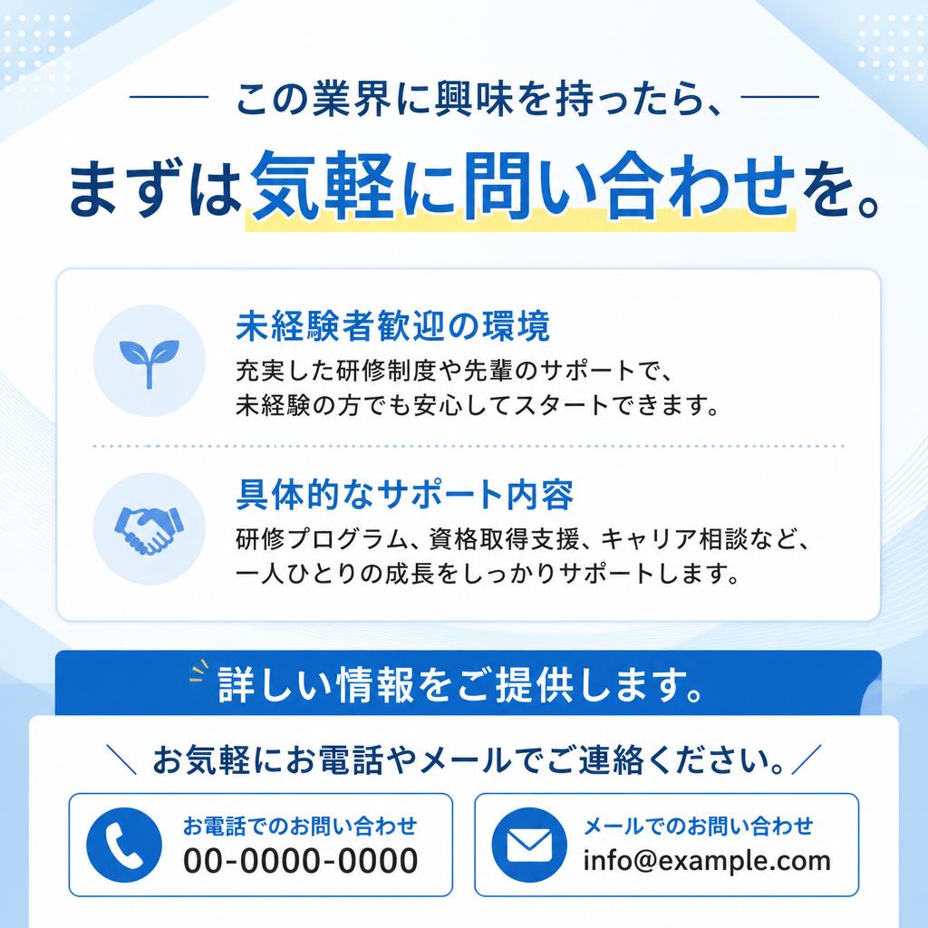 今すぐお問い合わせを！