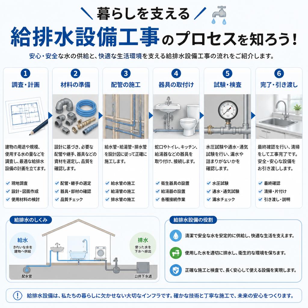 暮らしを支える給排水設備工事のプロセスを知ろう！