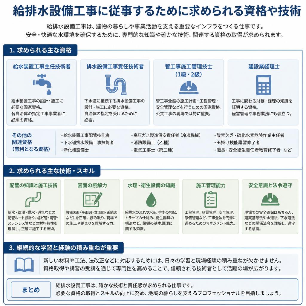 必要な資格と技術
