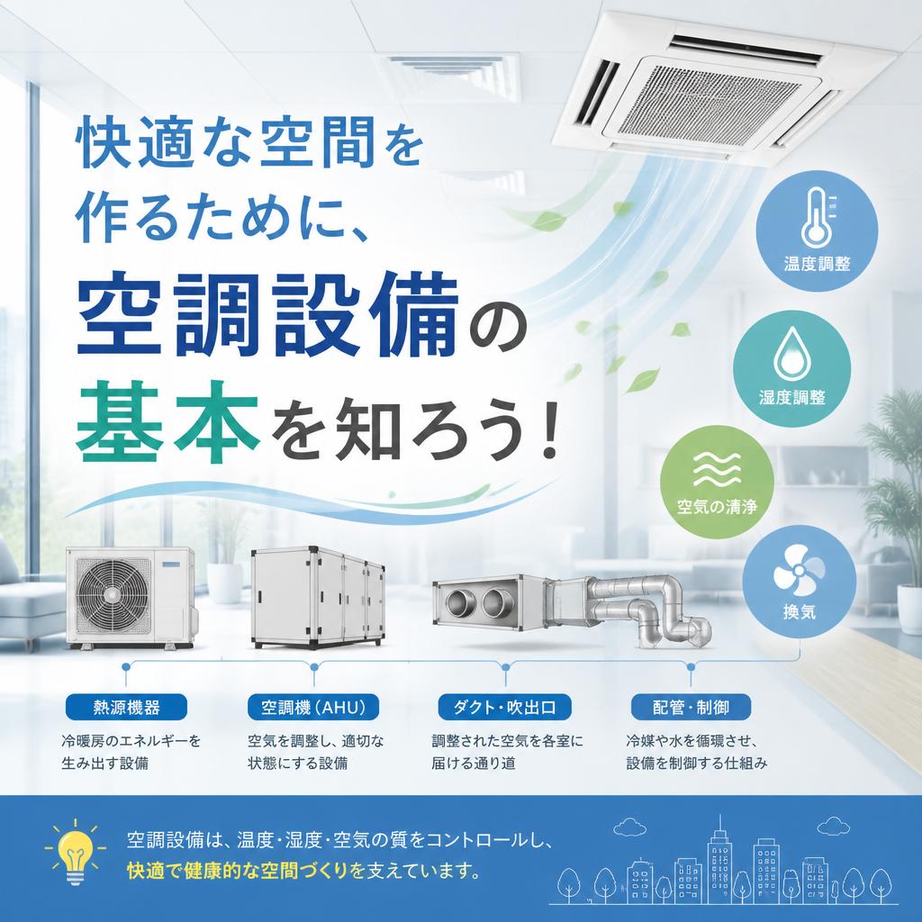 快適な空間を作るために、空調設備の基本を知ろう！