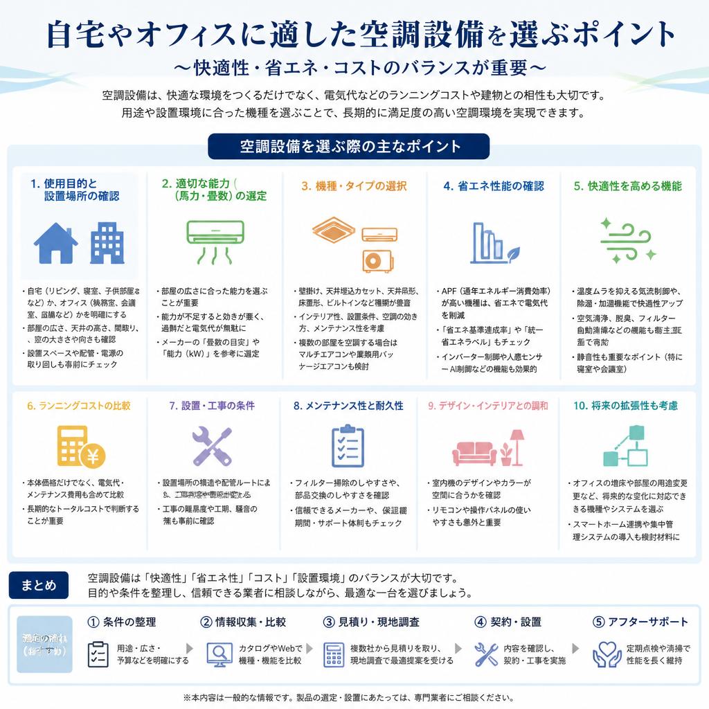 4. 空調設備の選び方