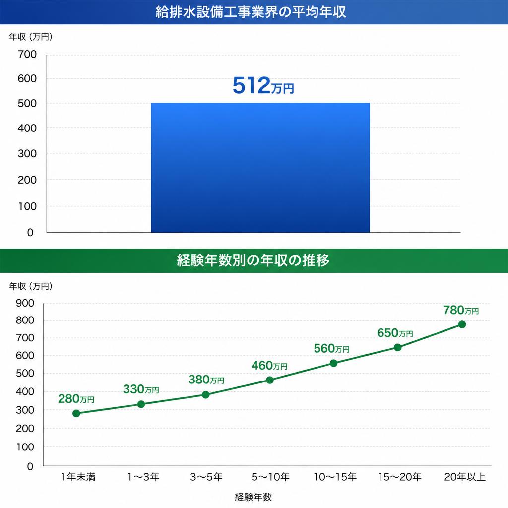 給排水設備工事の年収の実態